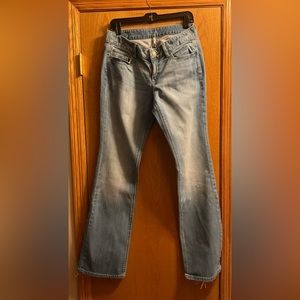 Women’s Loft Jeans Denim. Intentional Distressing.